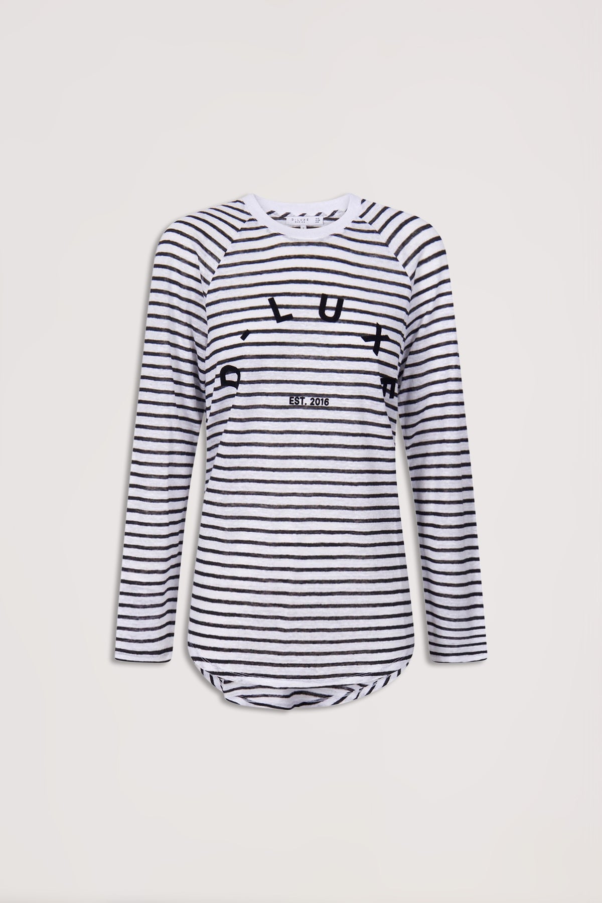 D-Luxe Curved Hem Linen Top