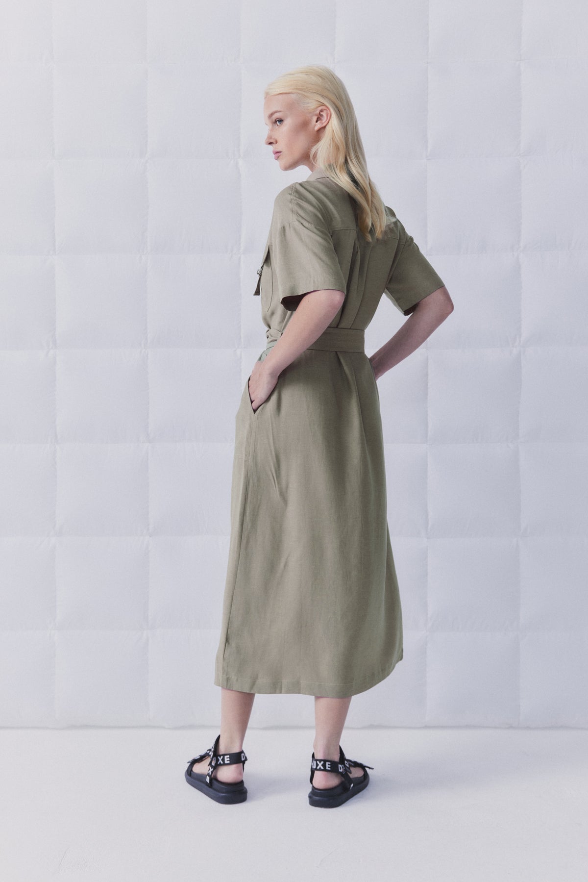 D-Luxe Cargo Pocket Midi Dress