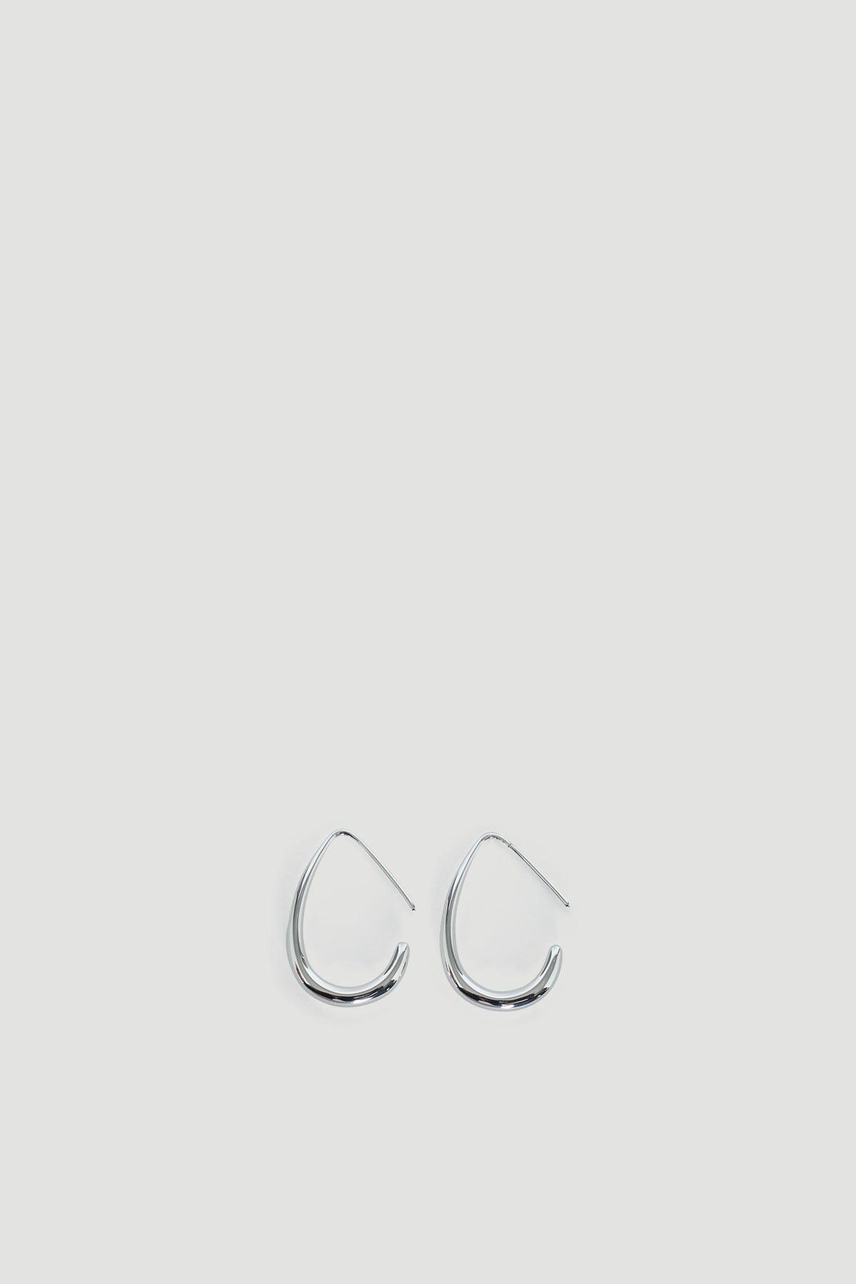 9ct Minimalist Hoop Earrings with irregular teardrop shape, shown in gallery position 1 with portrait orientation.