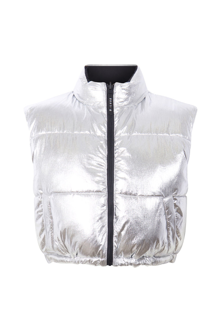 D-Luxe Cropped Puffer Vest