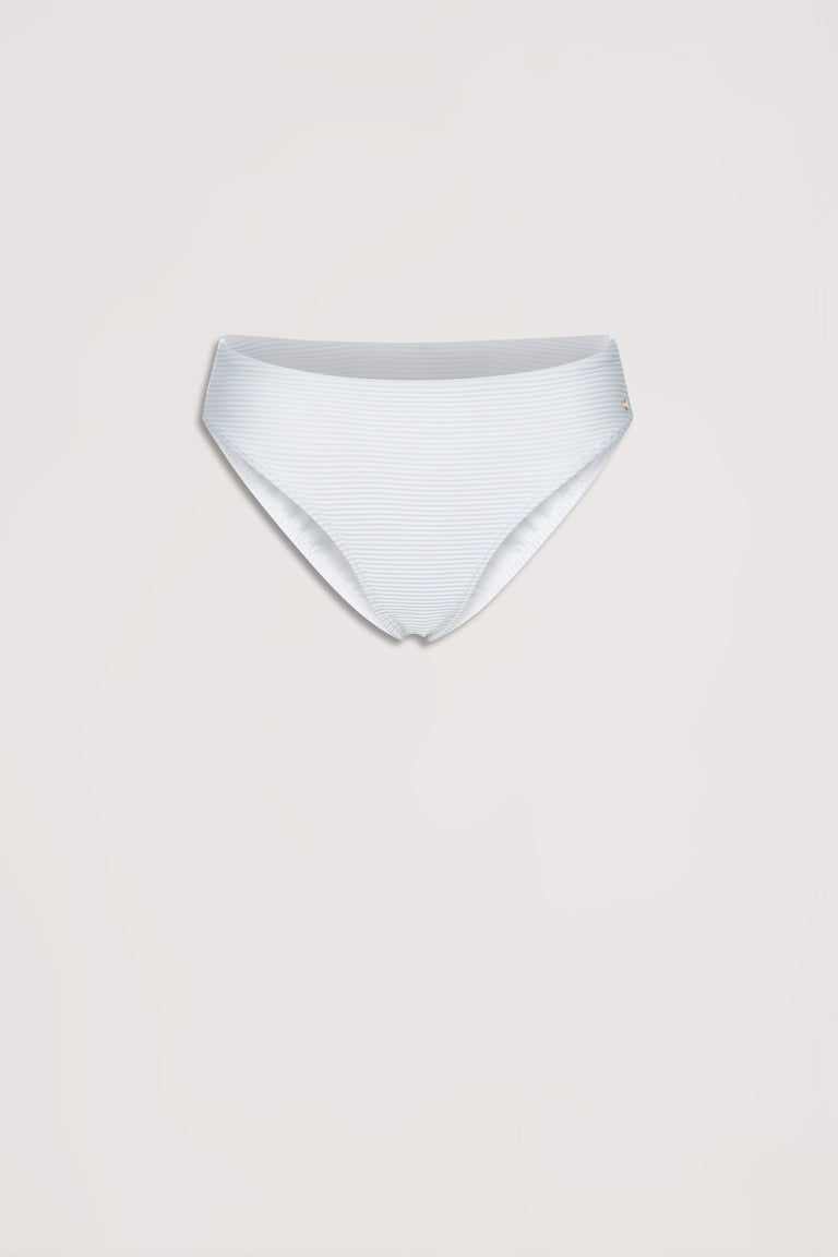 Light blue ribbed bikini bottoms with a subtle texture and a clean, minimal design on a soft neutral background