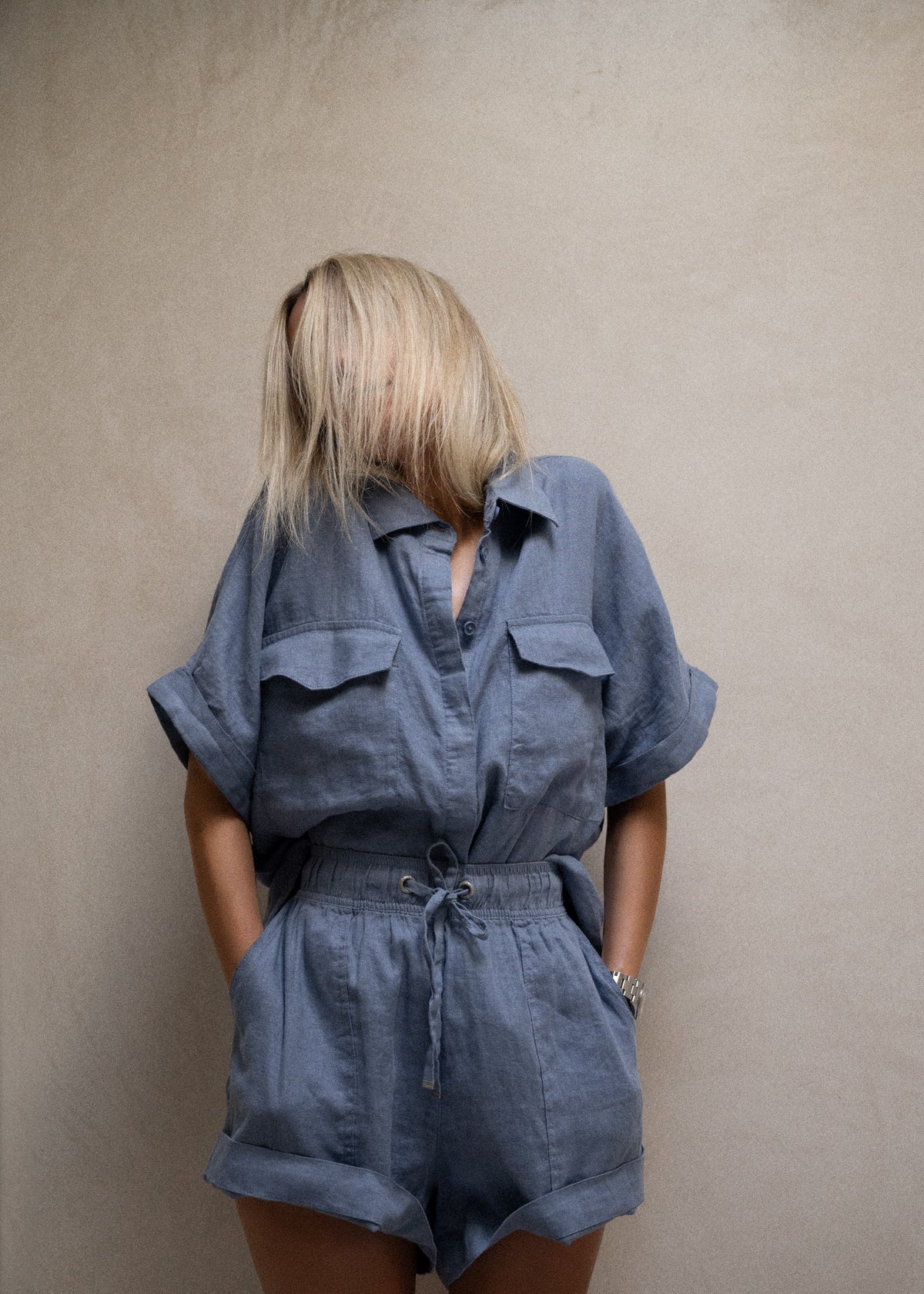 D-Luxe Pocket Linen Shirt