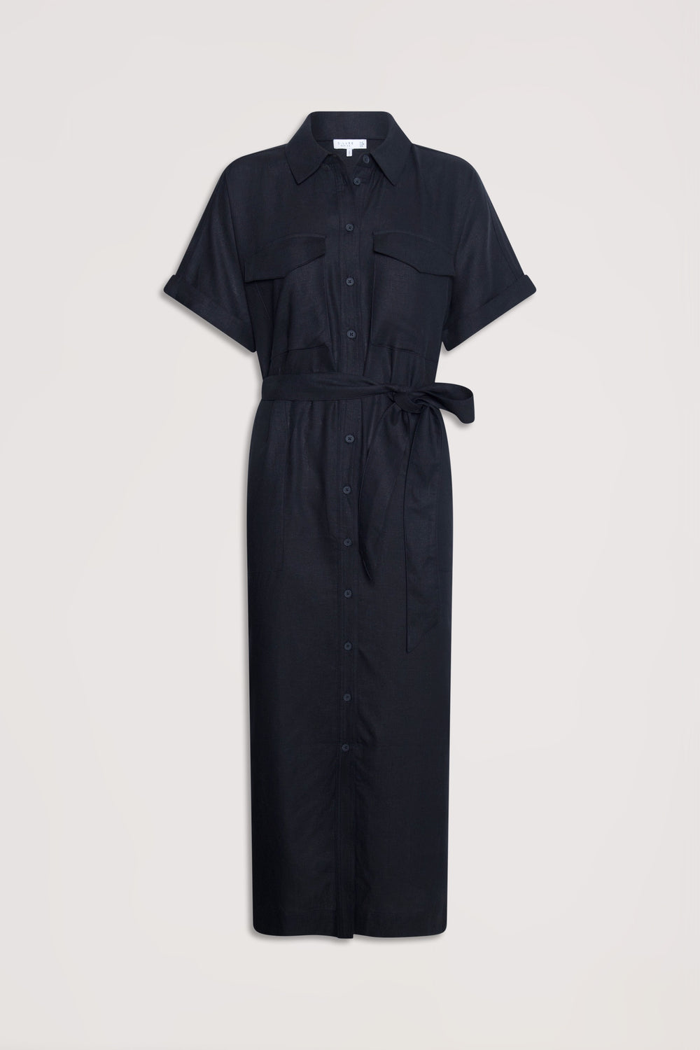 D-Luxe Linen Blend Midi Dress