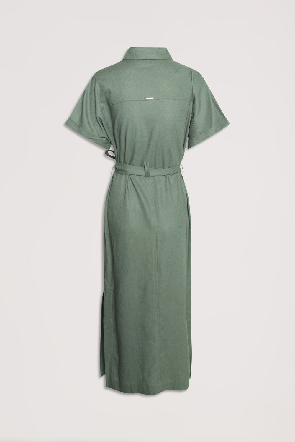 D-Luxe Linen Blend Midi Dress