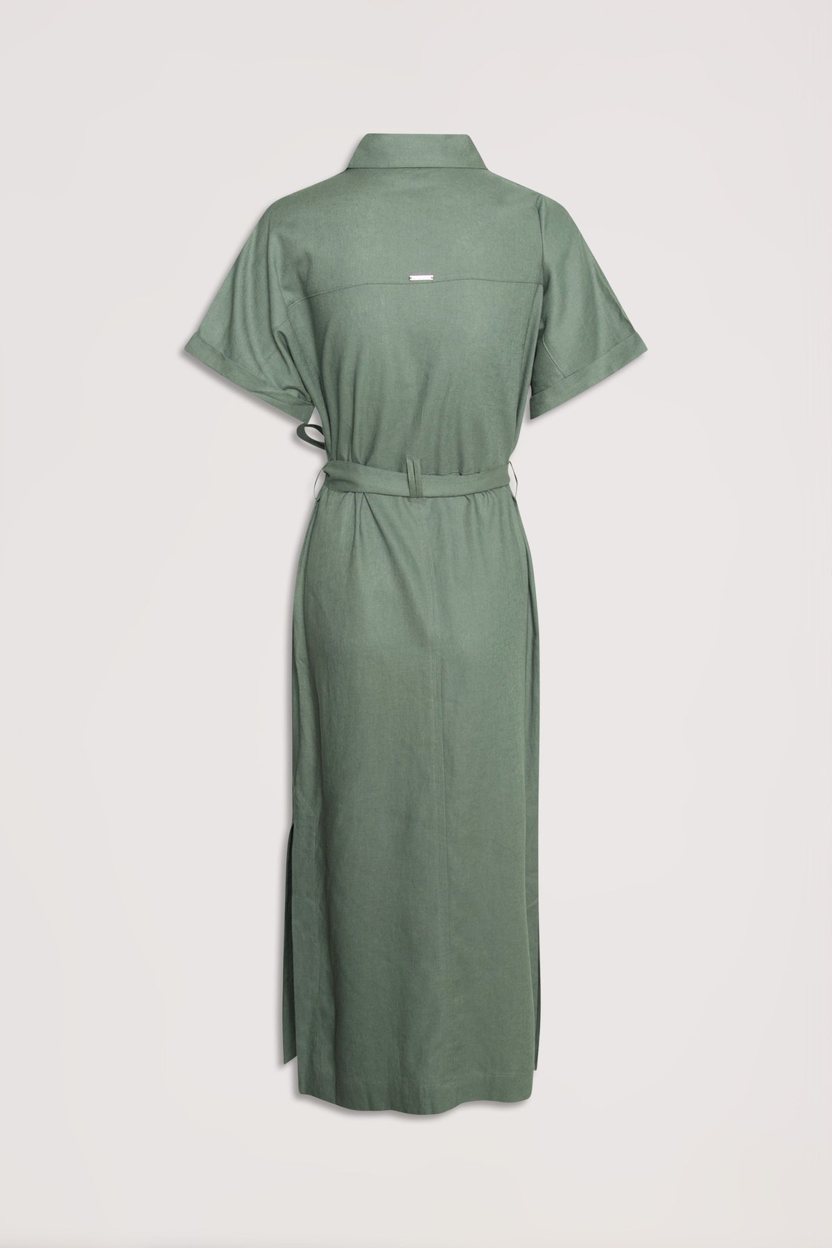 D-Luxe Linen Blend Midi Dress