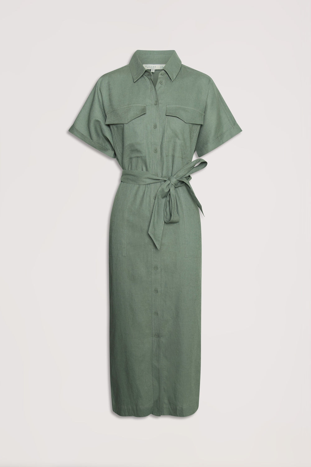 D-Luxe Linen Blend Midi Dress