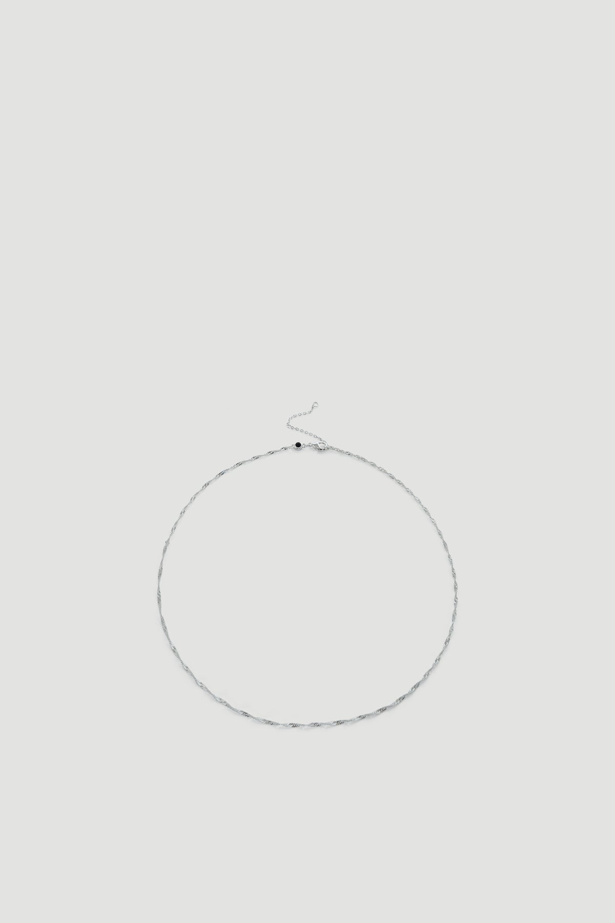 9ct Twisted Necklace in delicate silver tone by DECJUBA, an Australian brand for effortless versatile everyday style