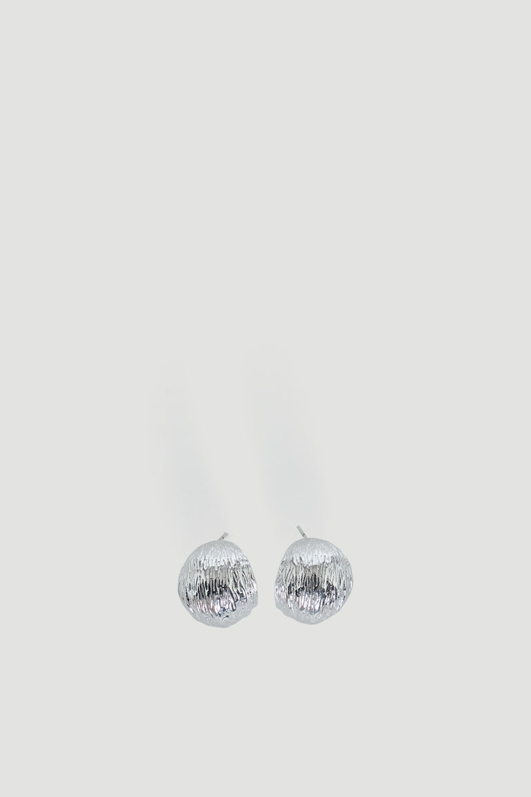9ct Chunky Hoop Earrings in textured silver tone by DECJUBA, an Australian brand for effortless versatile style