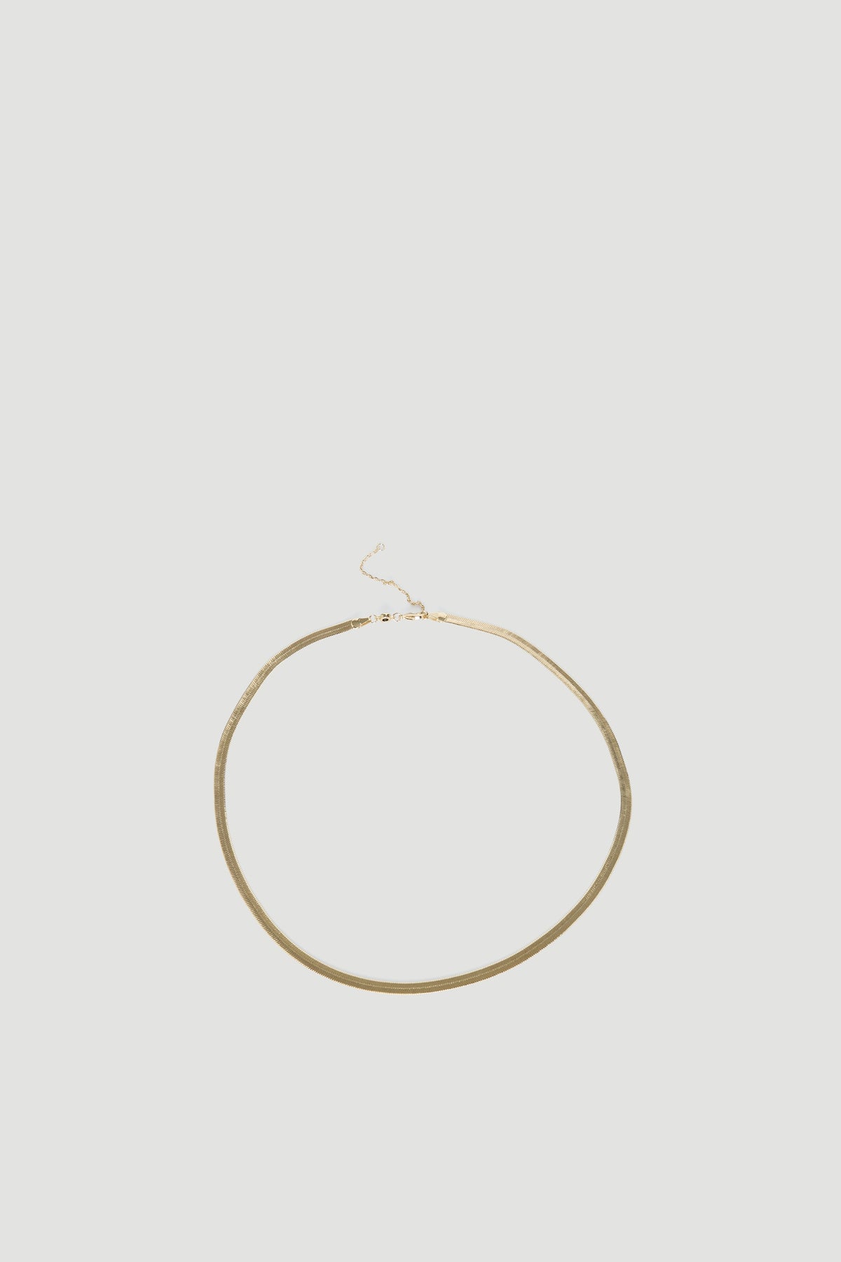 9ct Snake Chain Necklace in gold plated recycled brass by DECJUBA, an Australian brand for effortless versatile style.