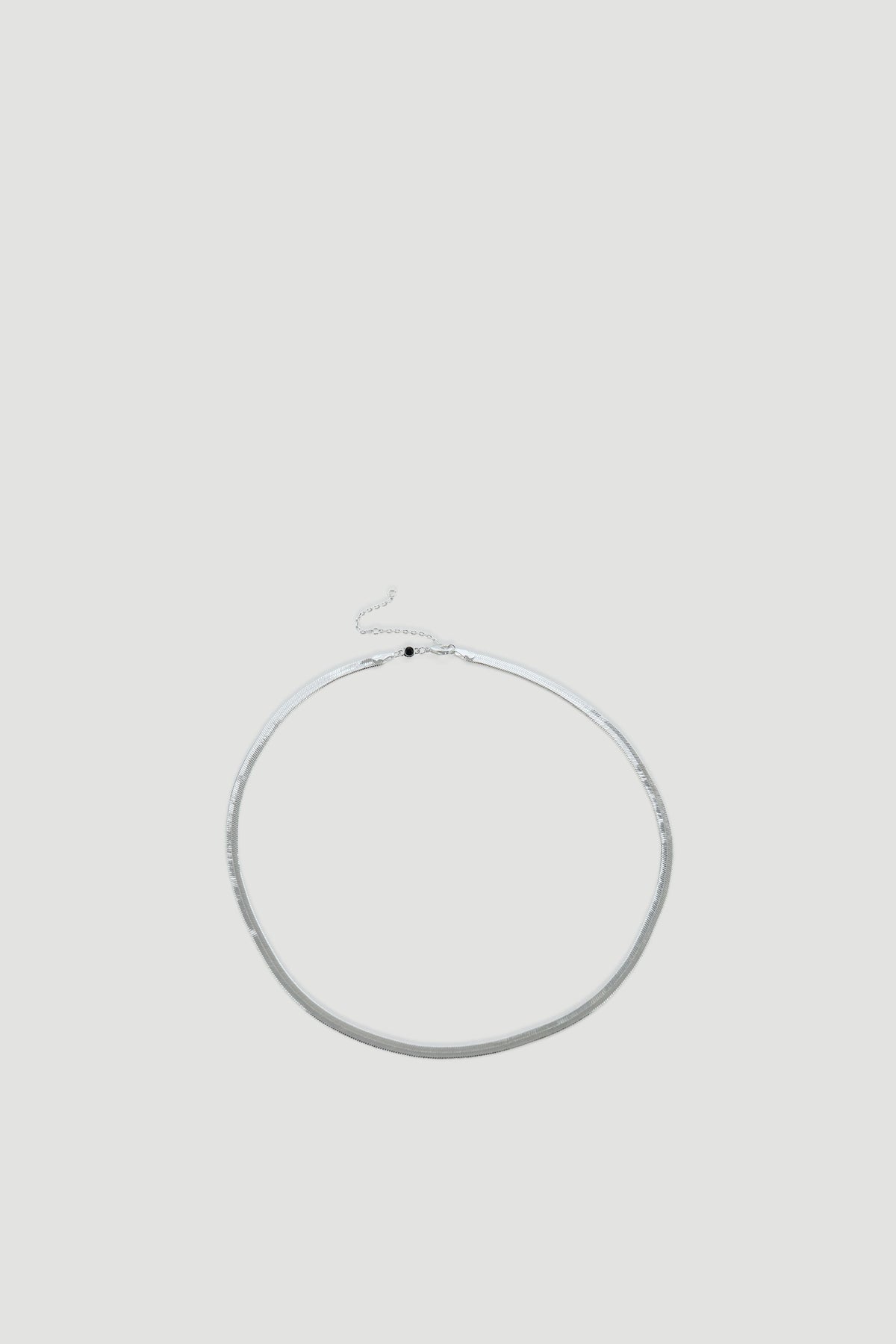 9ct Snake Chain Necklace in polished silver tone by DECJUBA, an Australian brand for effortless versatile style.