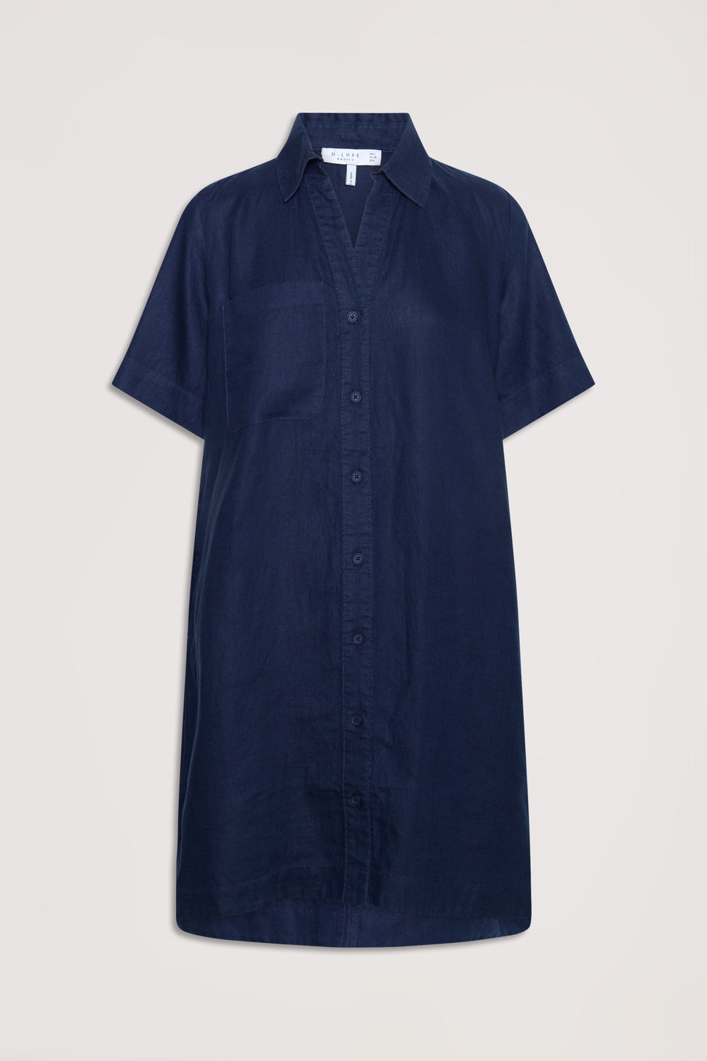D-Luxe Linen Short Dress
