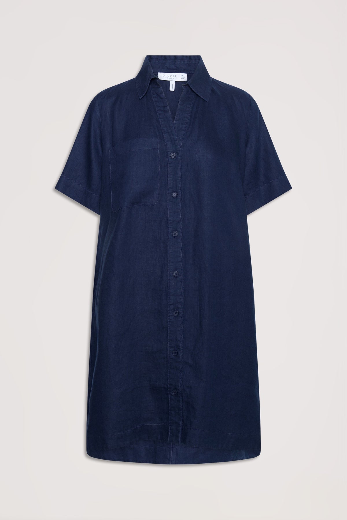 D-Luxe Linen Short Dress