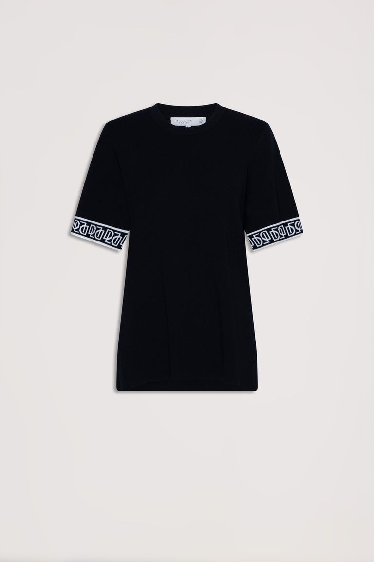 D-Luxe Contrast Knit Top