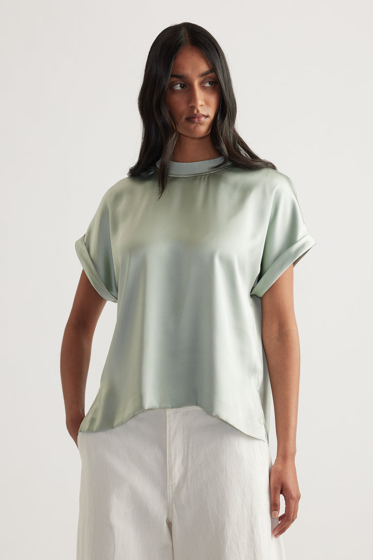 AnnMaree Satin Tee