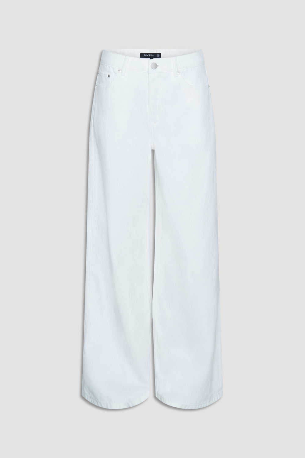 Elena Wide Leg Jean in 100% cotton white denim with wide leg cut by DECJUBA Australian fashion brand