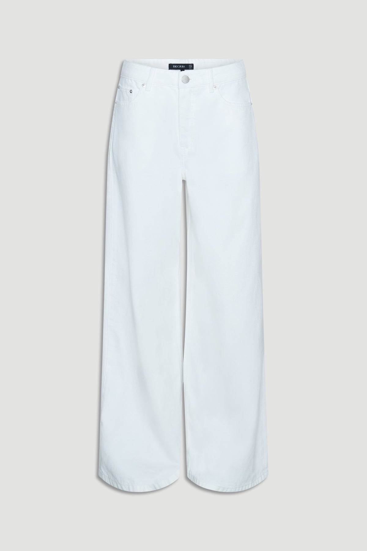 Elena Wide Leg Jean in 100% cotton white denim with wide leg cut by DECJUBA Australian fashion brand