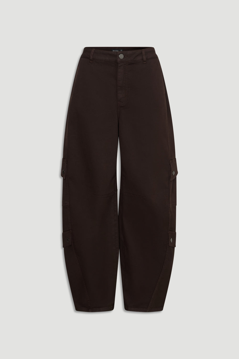 Alexa Barrel Cargo Pant shown in gallery position 4, full-length side cargo pockets, dark color, portrait orientation.