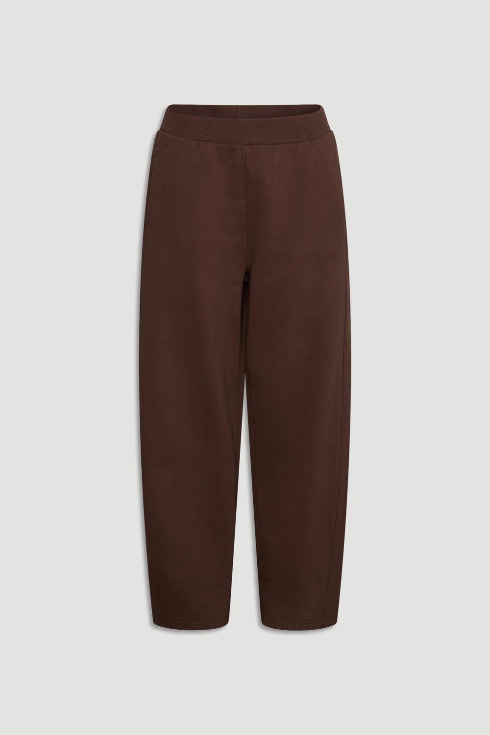 Brown D-Luxe Washed Trackpant with relaxed fit and elastic waistband for comfortable, versatile everyday wear by Decjuba.