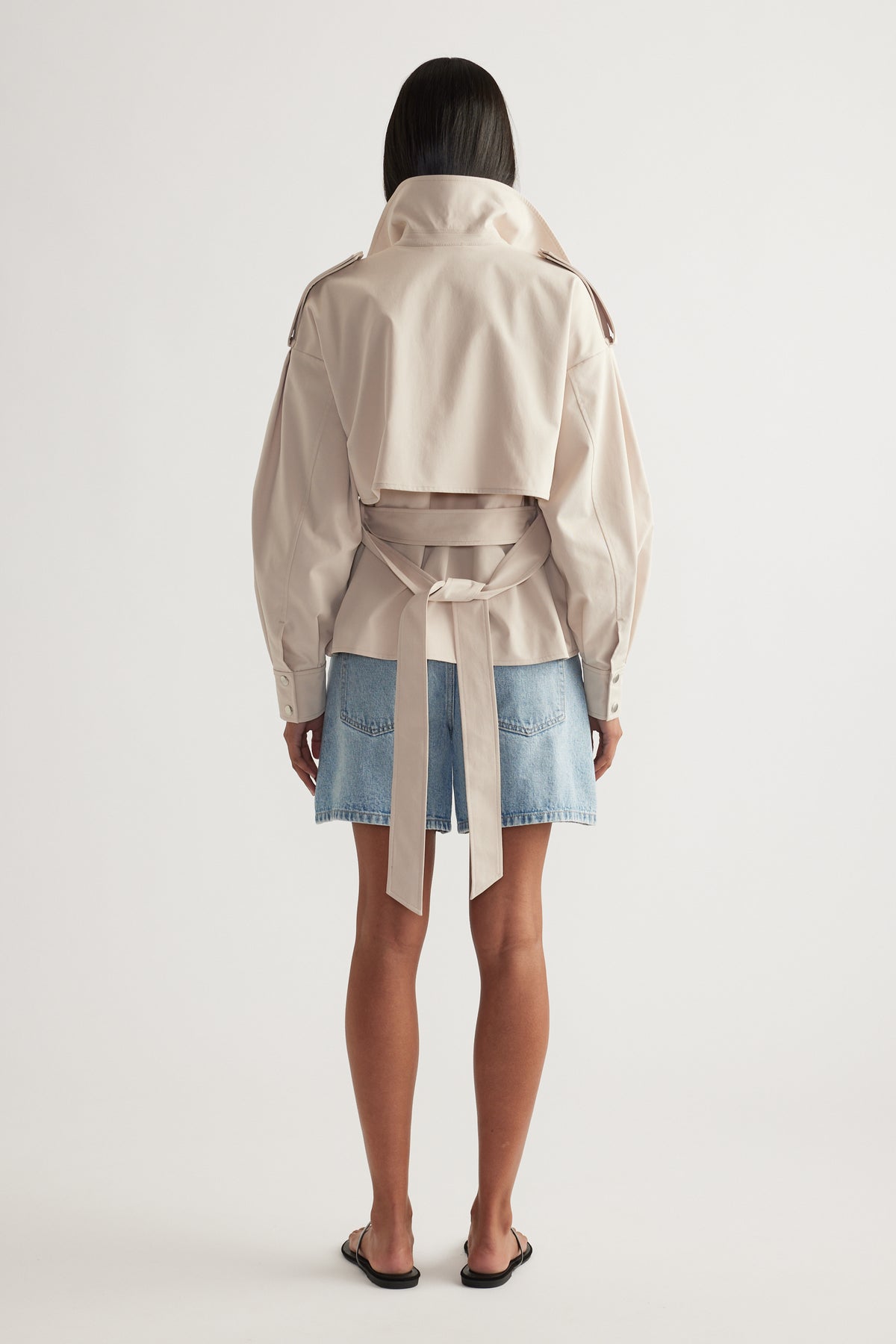 Lila Cropped Trench