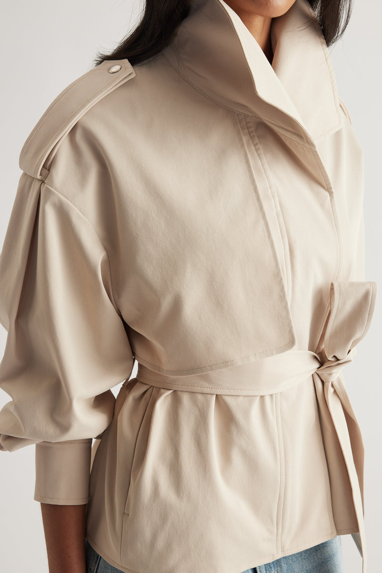 Lila Cropped Trench