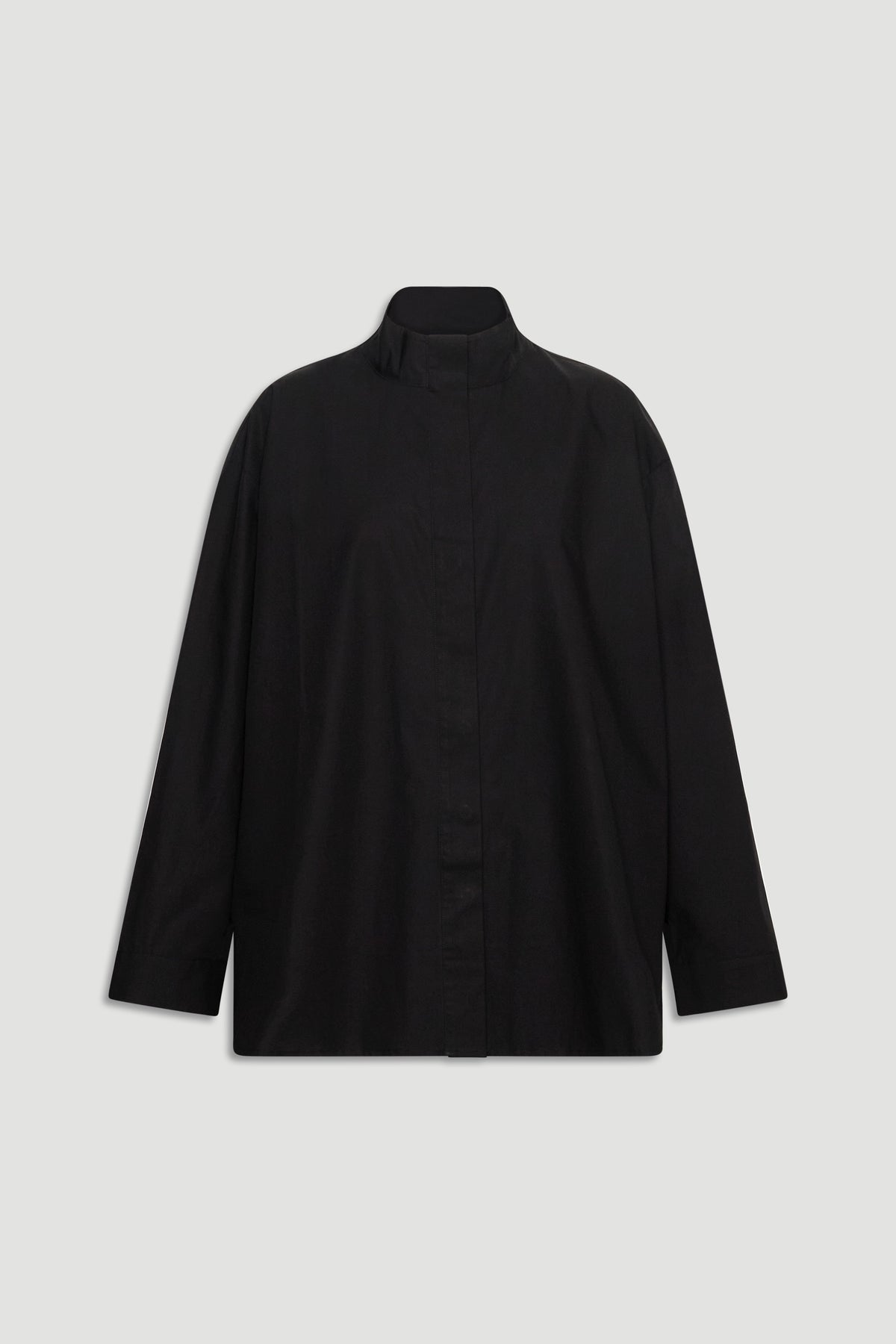 D-Luxe Button Up Shirt in 100% cotton with high neck collar, designed for effortless style by DECJUBA Australian fashion brand