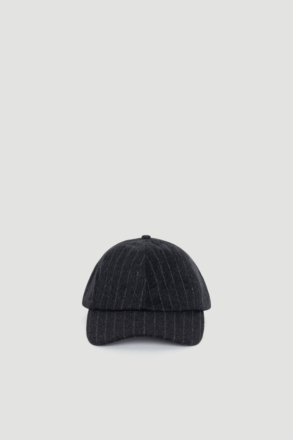 Taylor Stripe Baseball Cap in dark fabric with subtle pinstripe detailing, perfect for an effortless everyday style.