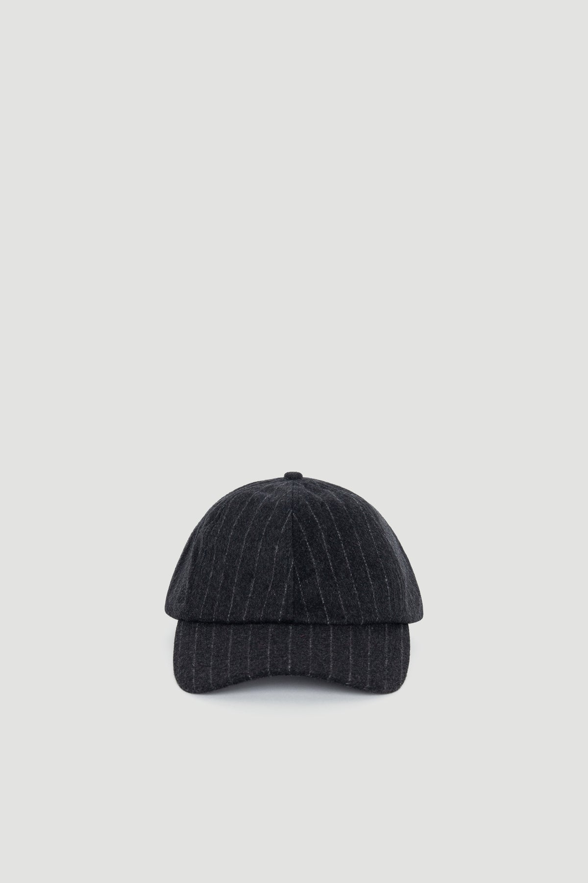 Taylor Stripe Baseball Cap in dark fabric with subtle pinstripe detailing, perfect for an effortless everyday style.