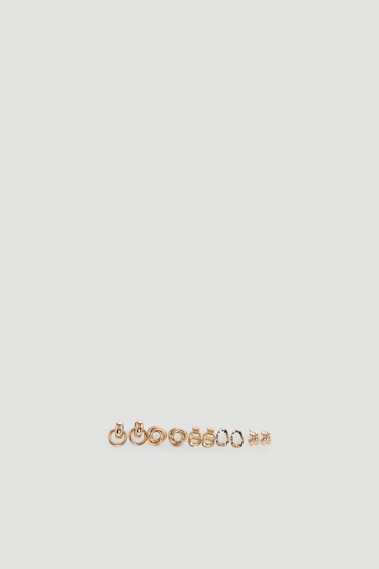 Eden Earring Multi Pack featuring assorted gold-tone and silver hoop and stud earrings for versatile everyday wear.