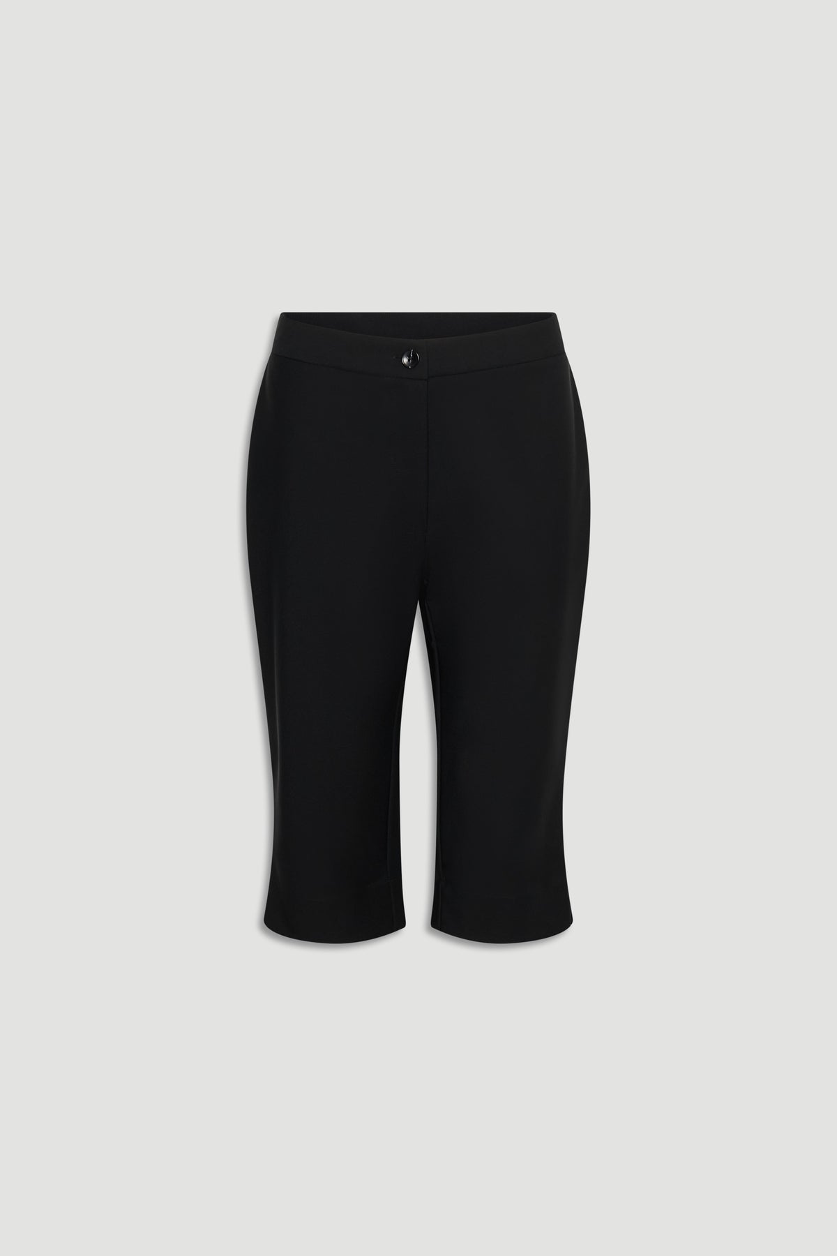 Melanie Capri Pant in black with sleek fit and button closure, crafted by Decjuba Australian fashion brand for effortless style