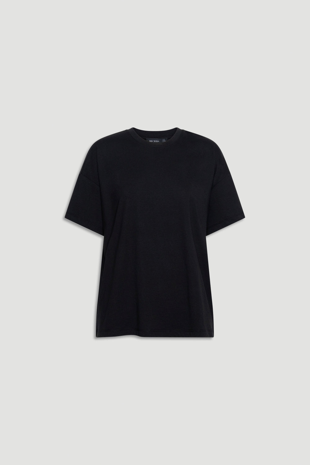 Classic black short sleeve tee with relaxed fit and crew neckline for effortless everyday style