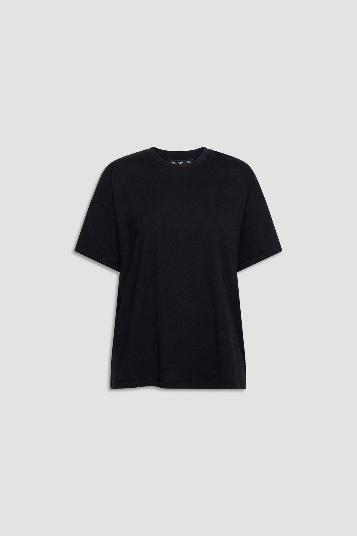 Classic black short sleeve tee with relaxed fit and crew neckline for effortless everyday style
