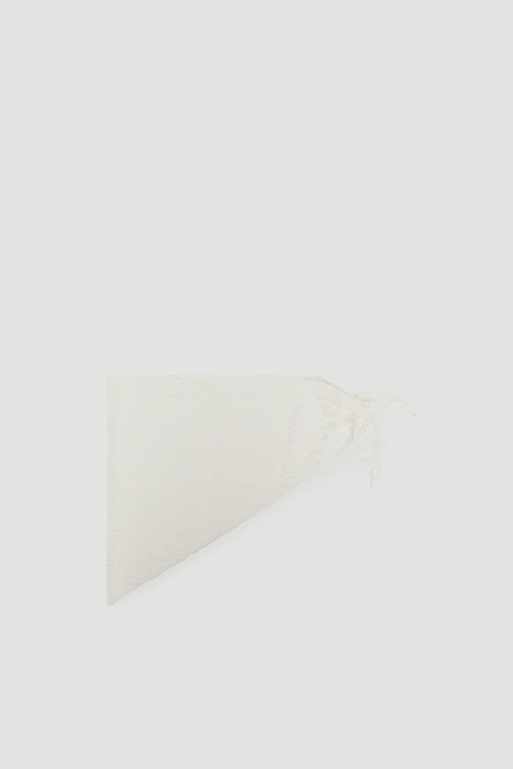 Soft white Penny Lace Scarf folded with delicate lace and fringe detailing by DECJUBA Australian fashion brand