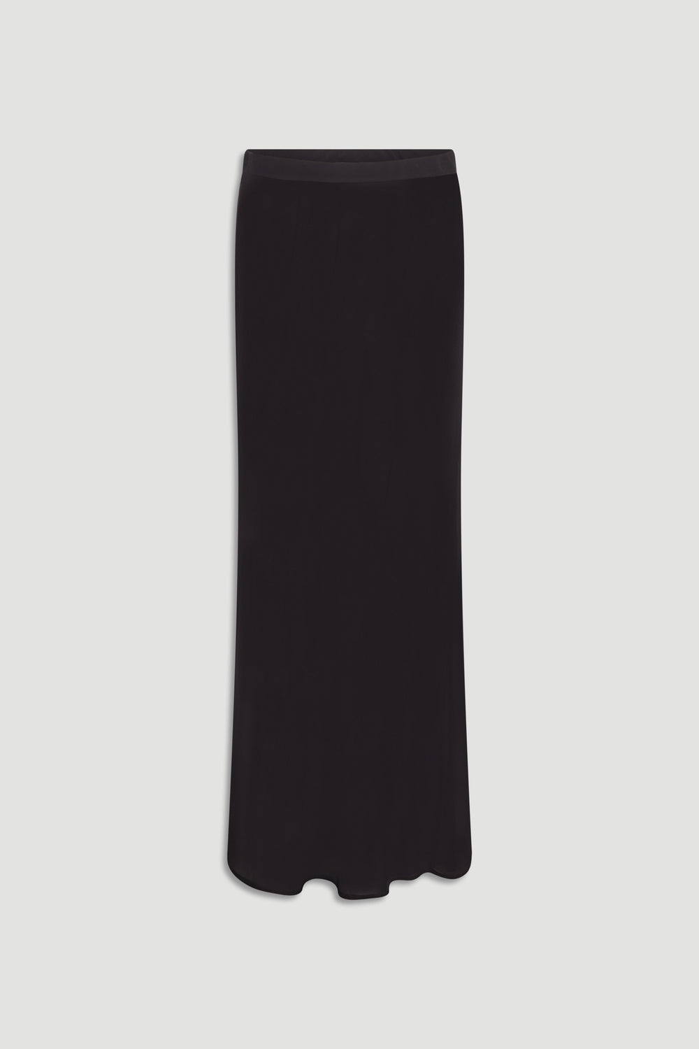 Faye Sheer Maxi Skirt in black with subtle flare hem, crafted by DECJUBA Australian fashion brand for versatile style