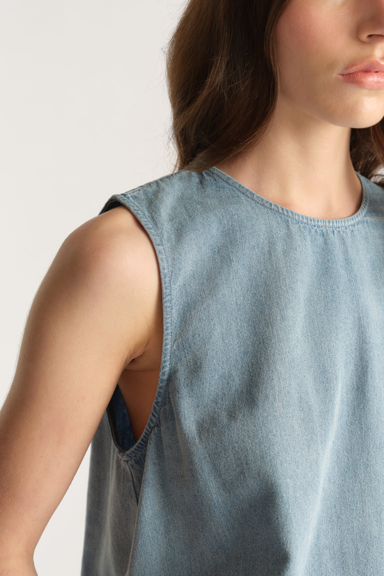 D-Luxe Denim Cocoon Top