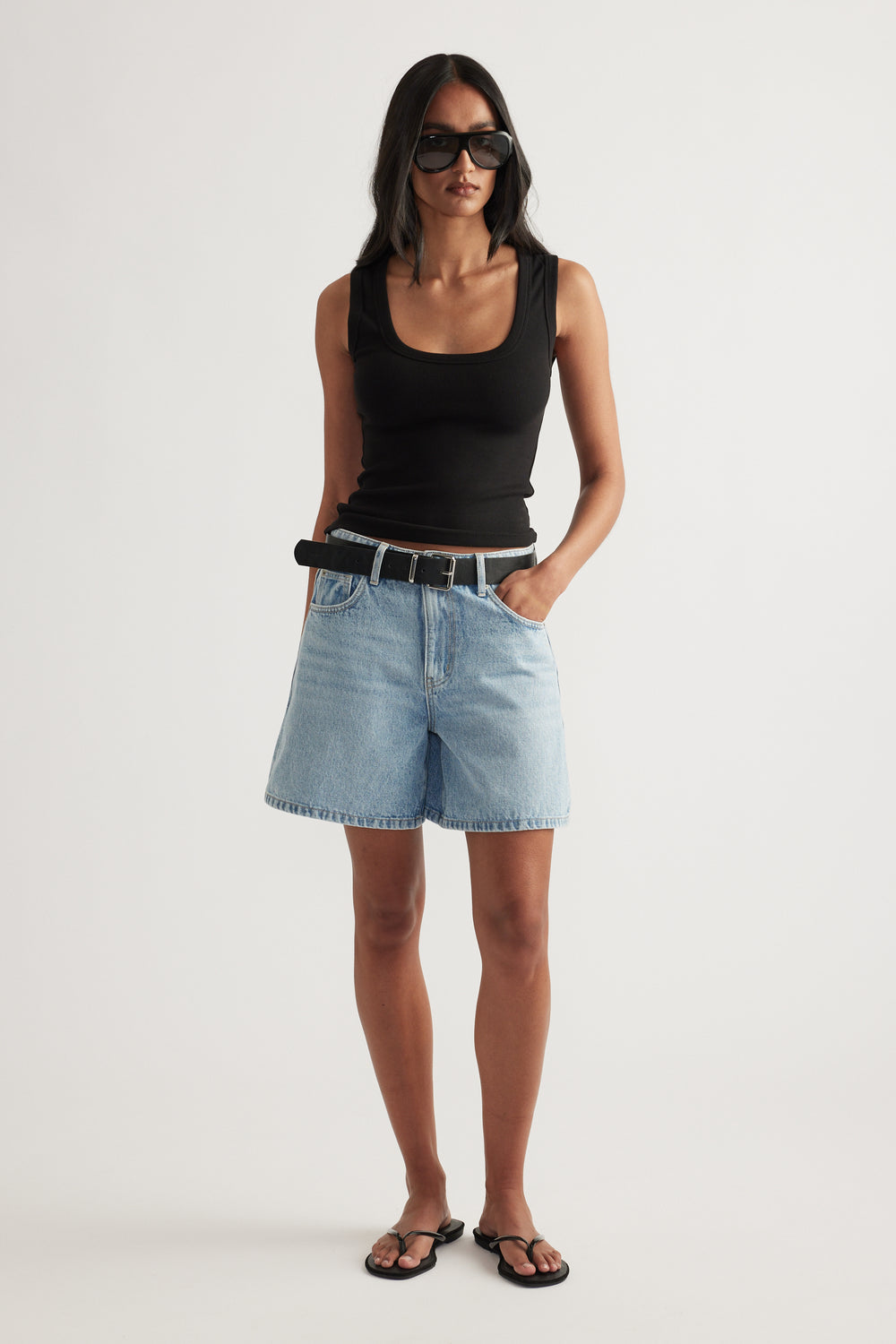 Abigail A-Line Denim Short