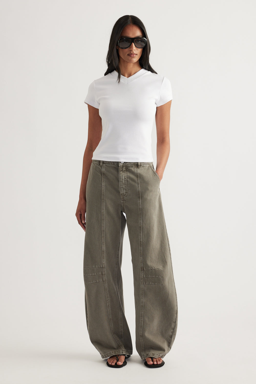 Amaya High Rise Barrel Jeans