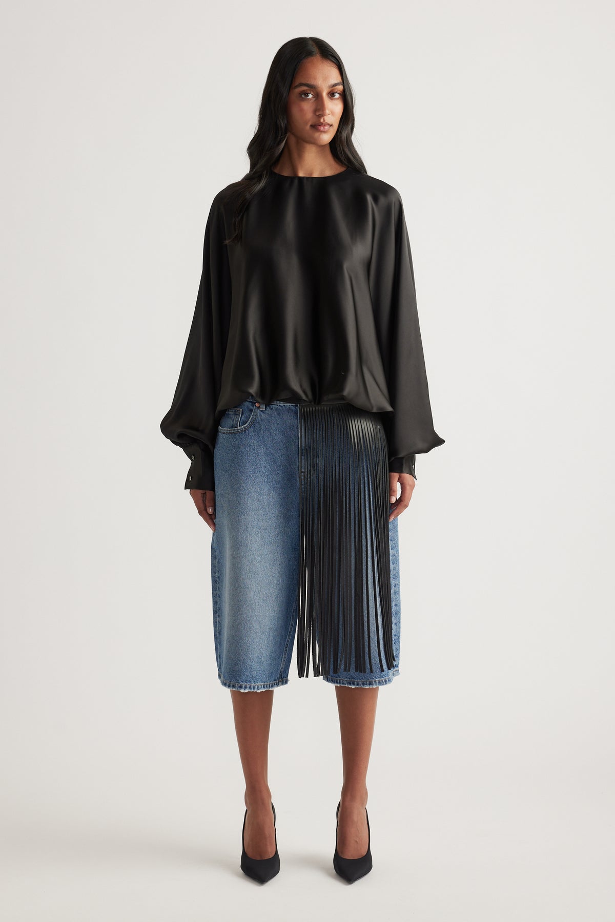 Delta Batwing Satin Top