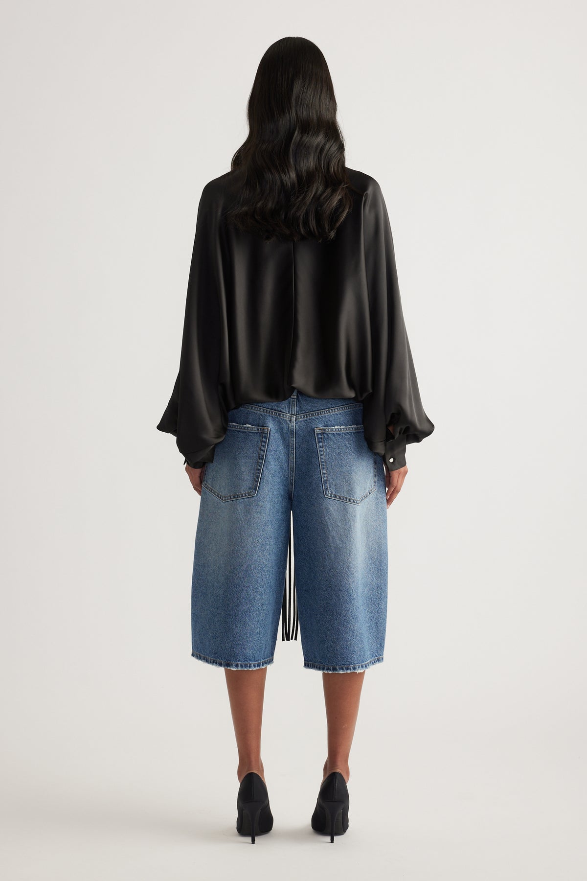 Delta Batwing Satin Top