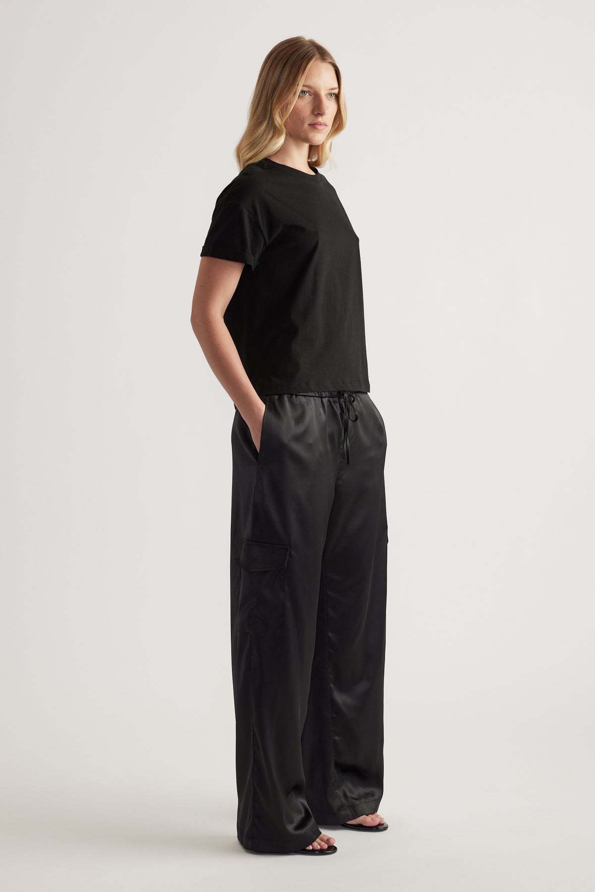 Annie Satin Cargo Pant