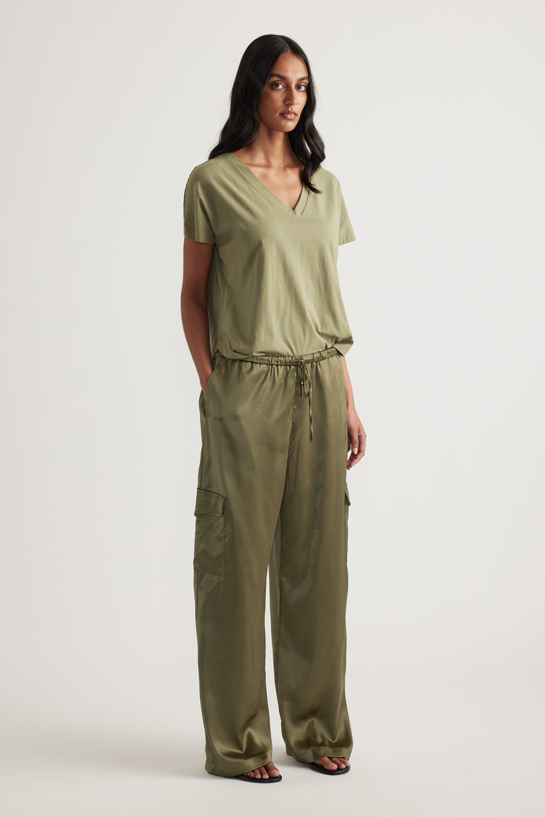 Annie Satin Cargo Pant