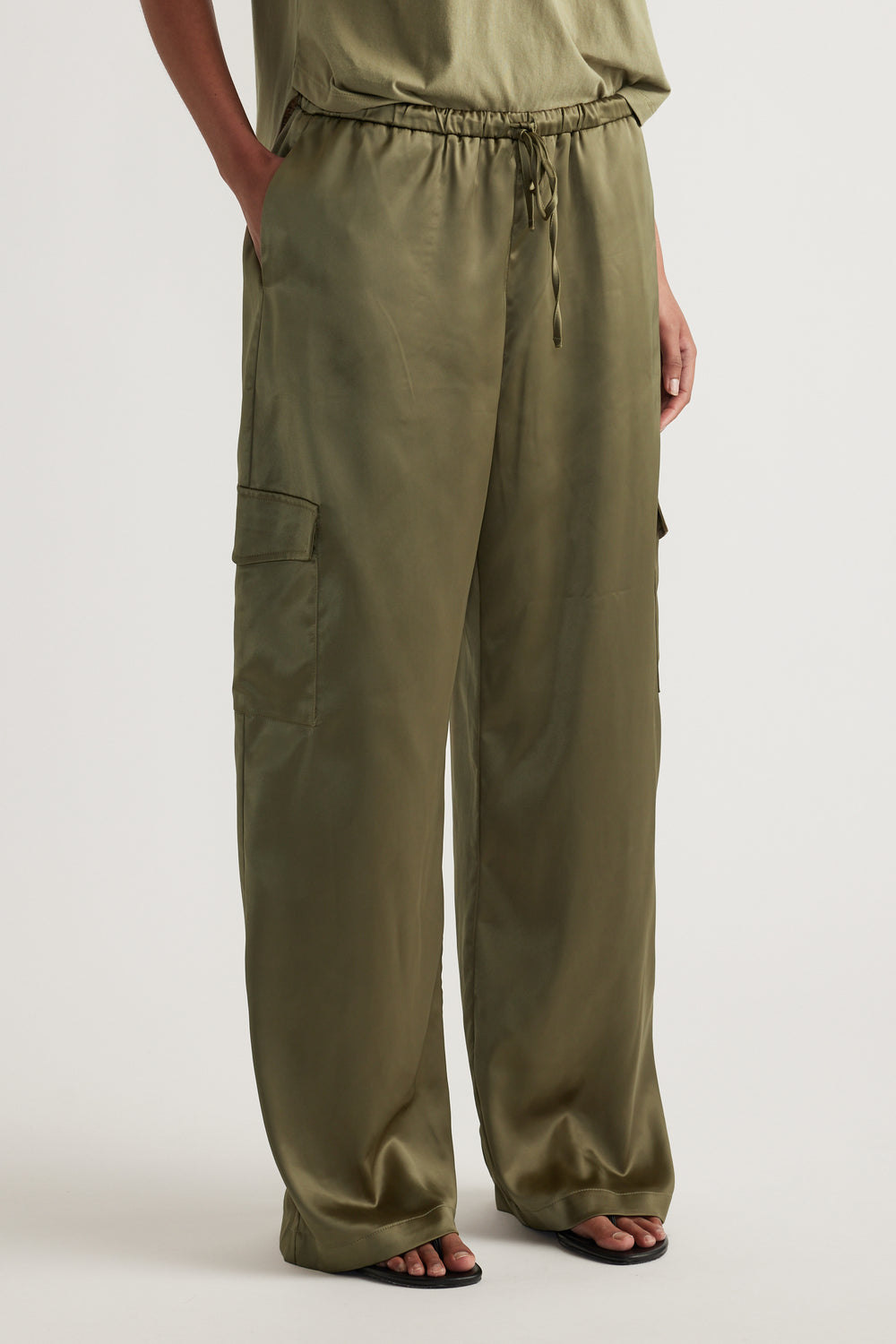 Annie Satin Cargo Pant
