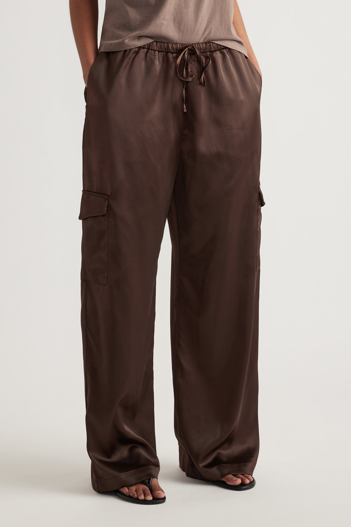 Annie Satin Cargo Pant