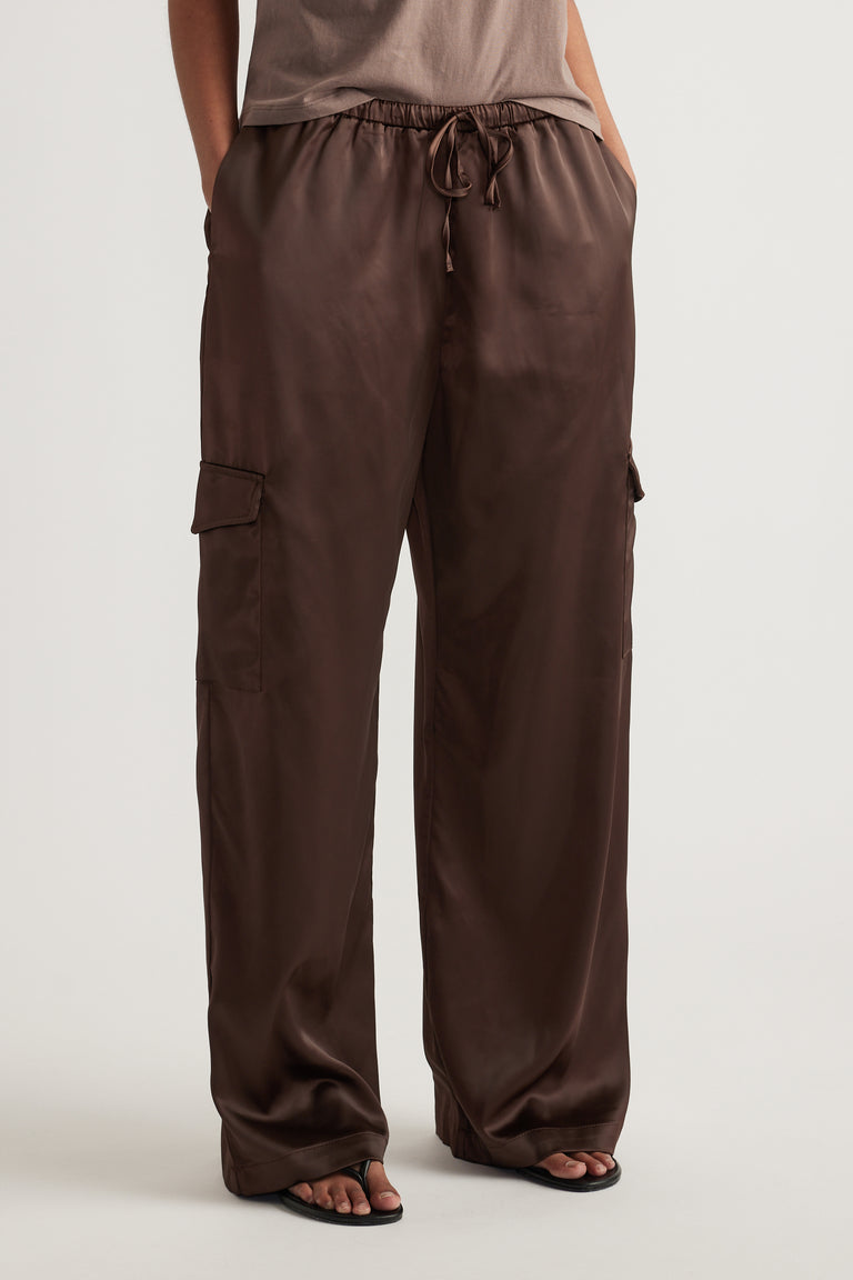 Annie Satin Cargo Pant