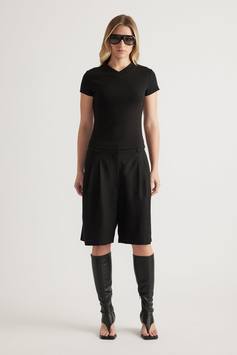 Flynn Fitted V Neck Tee