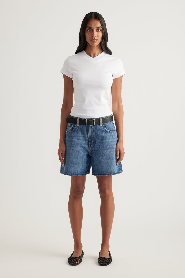 Flynn Fitted V Neck Tee