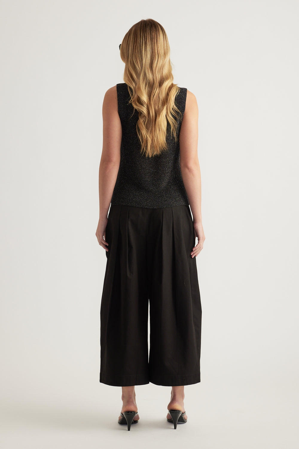 Bri Metallic Knit Tank