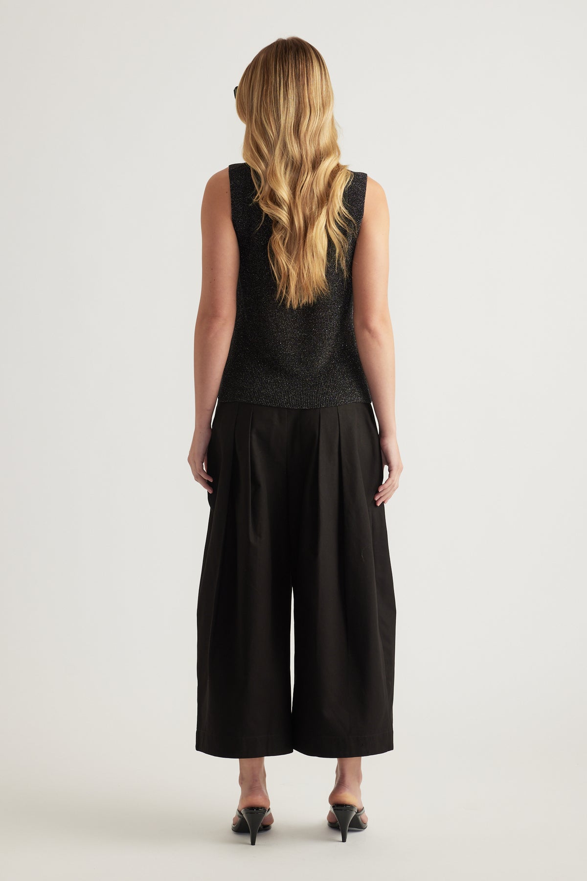 Bri Metallic Knit Tank