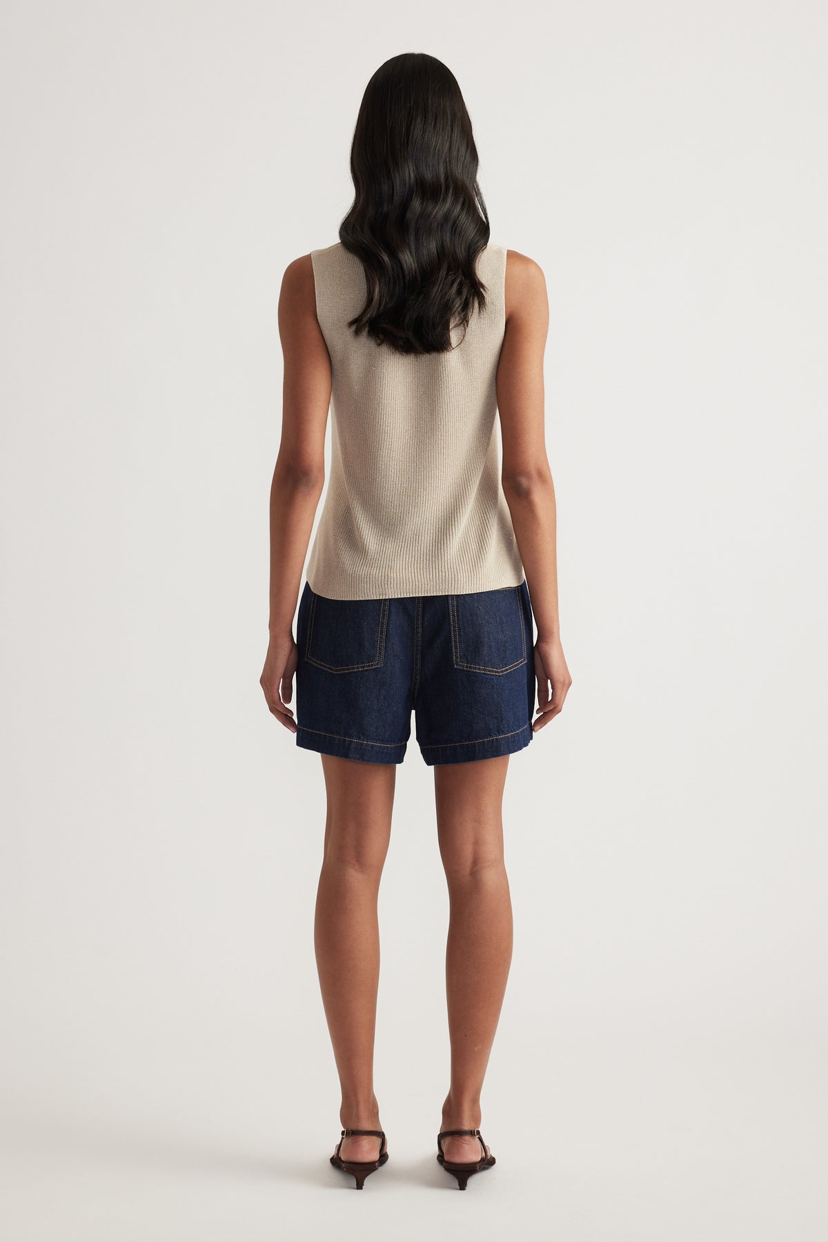 Bri Metallic Knit Tank