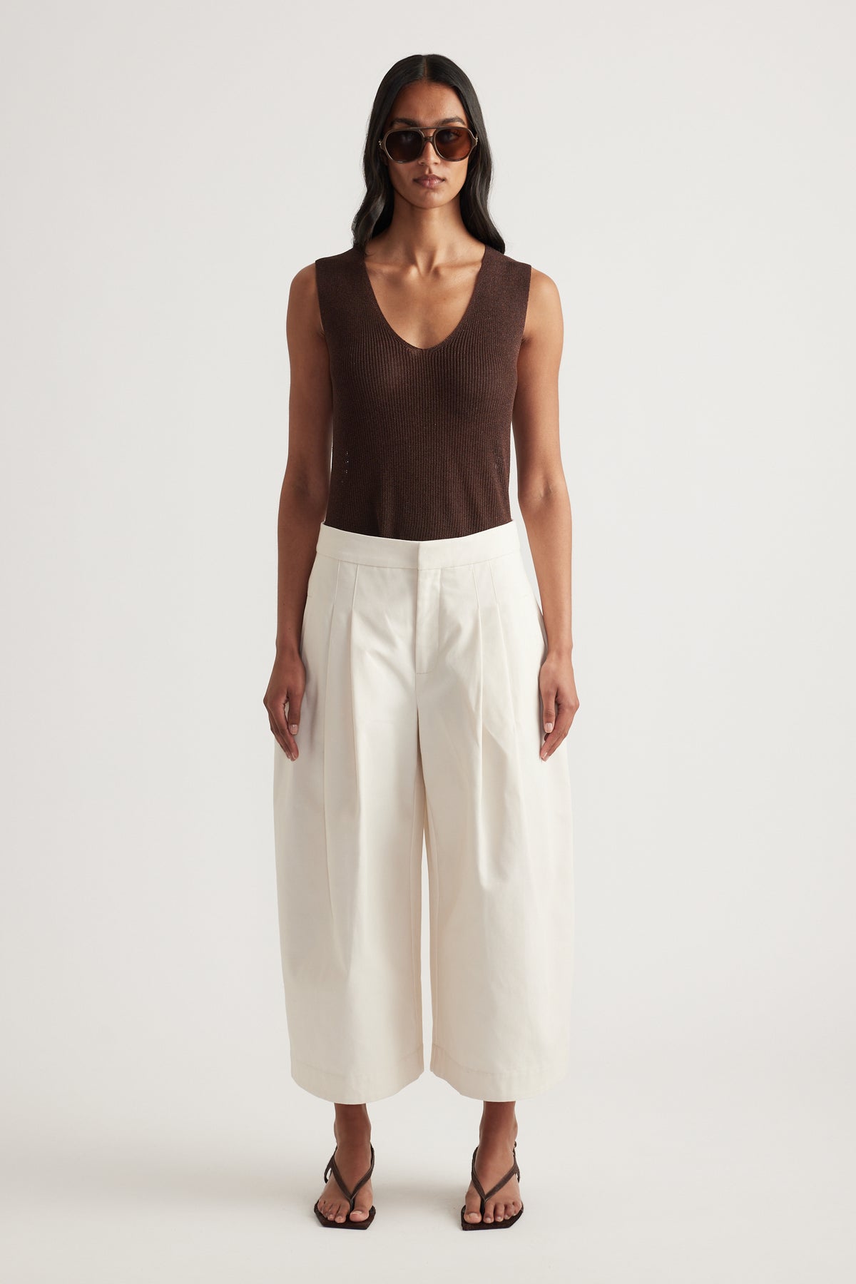 Bri Metallic Knit Tank