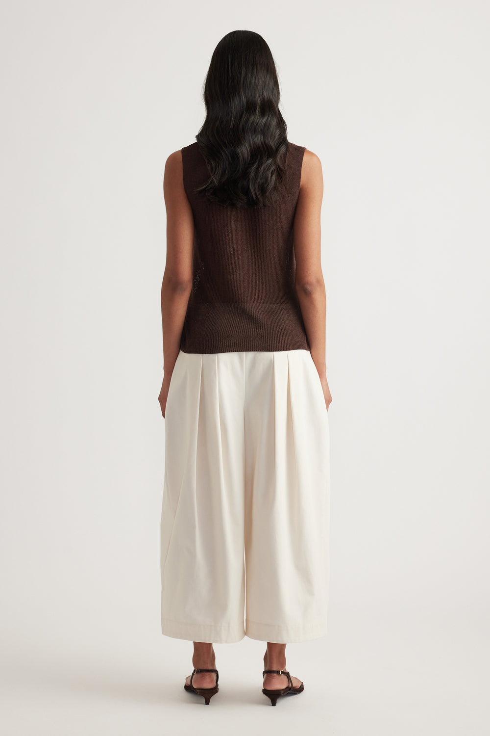 Bri Metallic Knit Tank